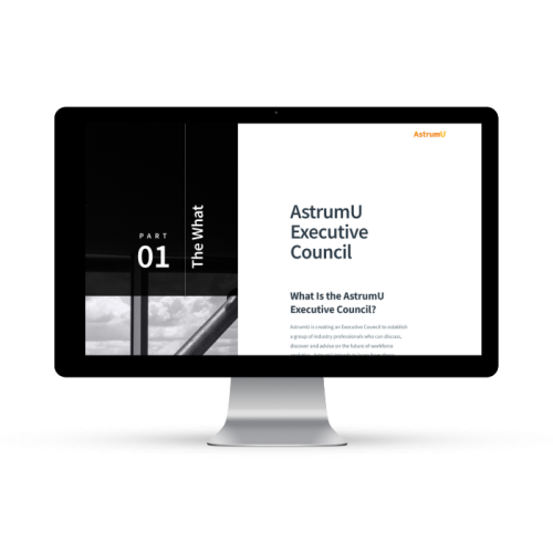 desktop computer of AstrumU Executive Council information